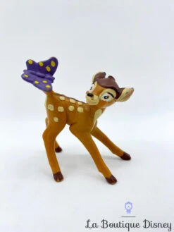 Figurine Bambi Bully Disney Faon Papillon Marron 8 Cm
