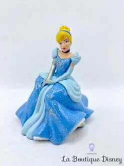 Figurine Cendrillon Assise Bullyland Disney Princesse Bleu Paillettes 9 Cm