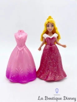 Figurine Magiclip Aurore La Belle Au Bois Dormant Disney Mattel Polly Clip Robes Rose