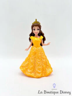 Figurine Magiclip Belle La Belle Et La Bête Disney Mattel Polly Clip Robe Jaune