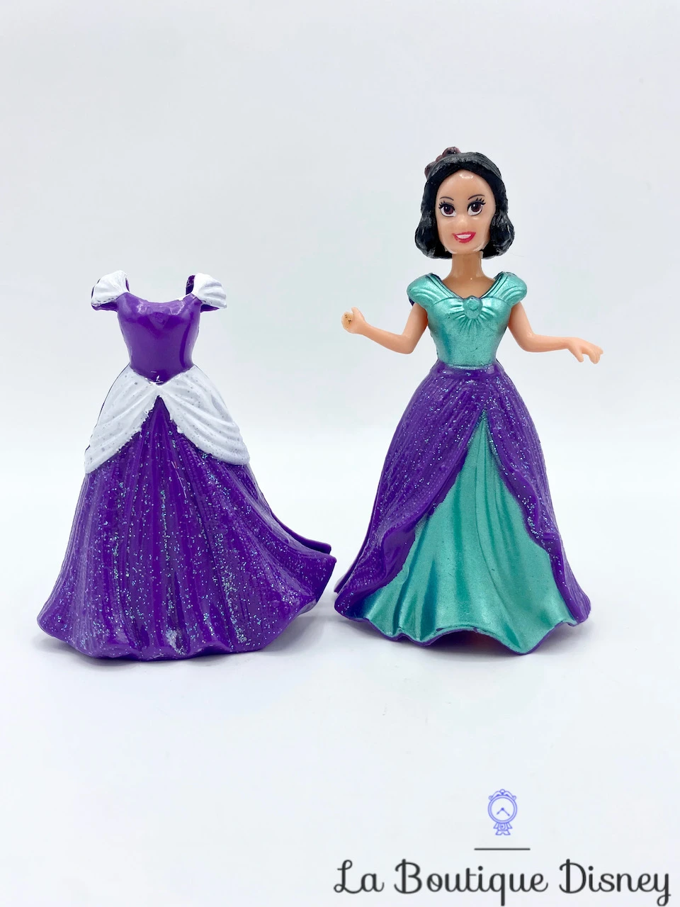 Figurine Magiclip Blanche Neige Disney Polly Clip Robe Violet Vert 3 Figurine Magiclip Blanche Neige Disney Polly Clip Robe Violet Vert