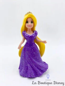 Figurine Magiclip Raiponce Disney Mattel Polly Clip Robe Violette