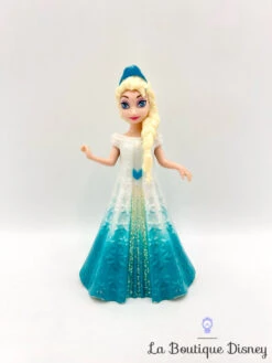 Figurine Magiclip Elsa La Reine Des Neiges Disney Mattel Polly Clip Robe Bleu Blanc