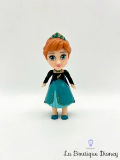 Figurine Mini Poupée Princesse Anna Couronnement La Reine Des Neiges 2 Disney Jakks Pacific Robe Noire Bleu 8 Cm