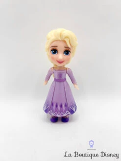 Figurine Mini Poupée Princesse Elsa La Reine De Neiges 2 Disney Jakks Pacific Robe Violette 8 Cm
