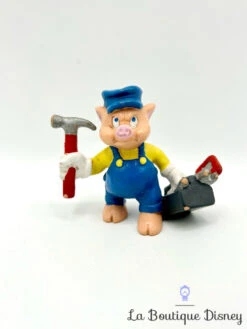 Figurine Naf Naf Les Trois Petits Cochons Disney Bullyland Cochon Outils 6 Cm