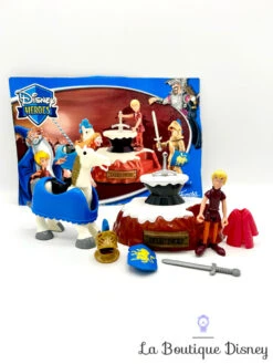 Figurines Arthur Épée Excalibur Merlin L'enchanteur Disney Heroes Famosa Vintage