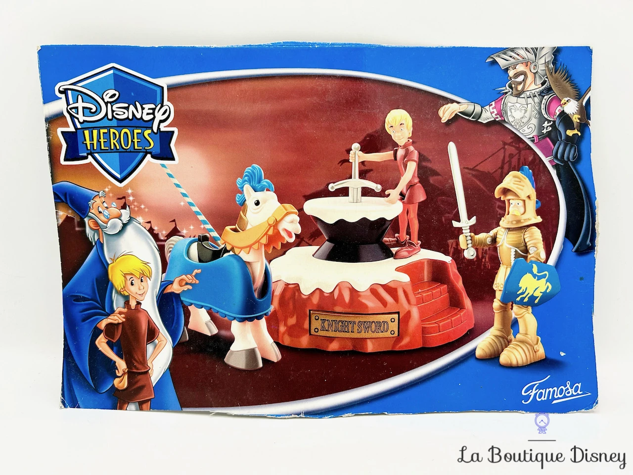 Figurines Arthur Épée Excalibur Merlin L'enchanteur Disney Heroes Famosa Vintage 5 Figurines Arthur Épée Excalibur Merlin L'enchanteur Disney Heroes Famosa Vintage – Image 3