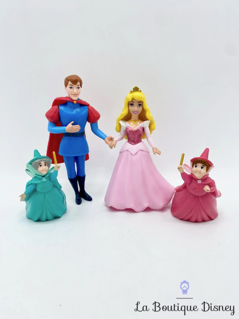 Figurines Playset La Belle Au Bois Dormant Disney Mattel Aurore Prince Philippe Fées Flora Paquerette 3 Figurines Playset La Belle Au Bois Dormant Disney Mattel Aurore Prince Philippe Fées Flora Paquerette