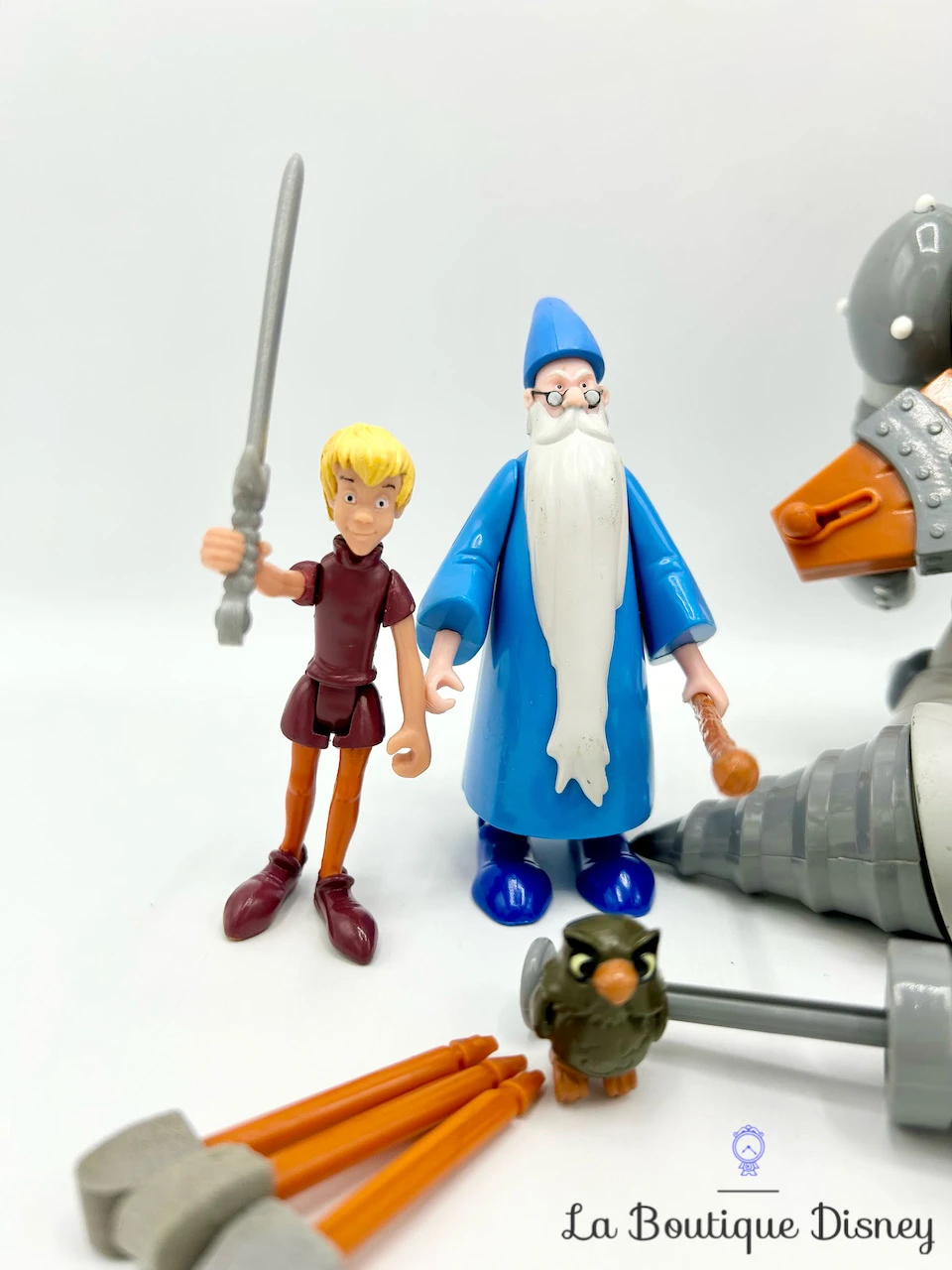 Figurines Merlin L'Enchanteur Arthur Chevalier Disney Heroes Famosa Vintage 4 Figurines Merlin L'Enchanteur Arthur Chevalier Disney Heroes Famosa Vintage – Image 2
