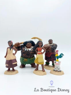 Figurines Vaiana Playset Disney Jakks Maui Hei Hei Pua Sina Chef Tui 10 Cm