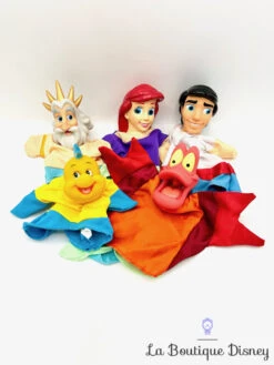 Meilleur Jouets Magasin 26 Marionnettes La Petite Sirène Disney Main Vintage Ariel Triton Eric Polochon Sébastien
