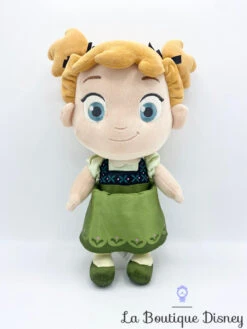 Peluche Anna La Reine Des Neiges Disney Store Petite Fille Enfant Robe Verte 32 Cm