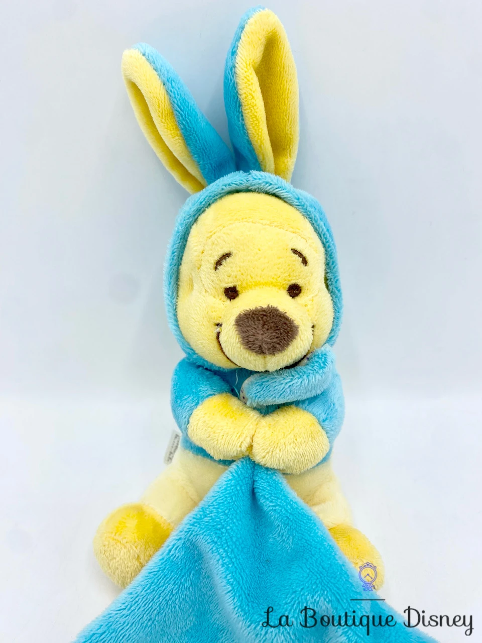 Peluche Doudou Winnie L'ourson Lapin Pâques Disney Nicotoy Bleu Carré 4 Peluche Doudou Winnie L'ourson Lapin Pâques Disney Nicotoy Bleu Carré – Image 2