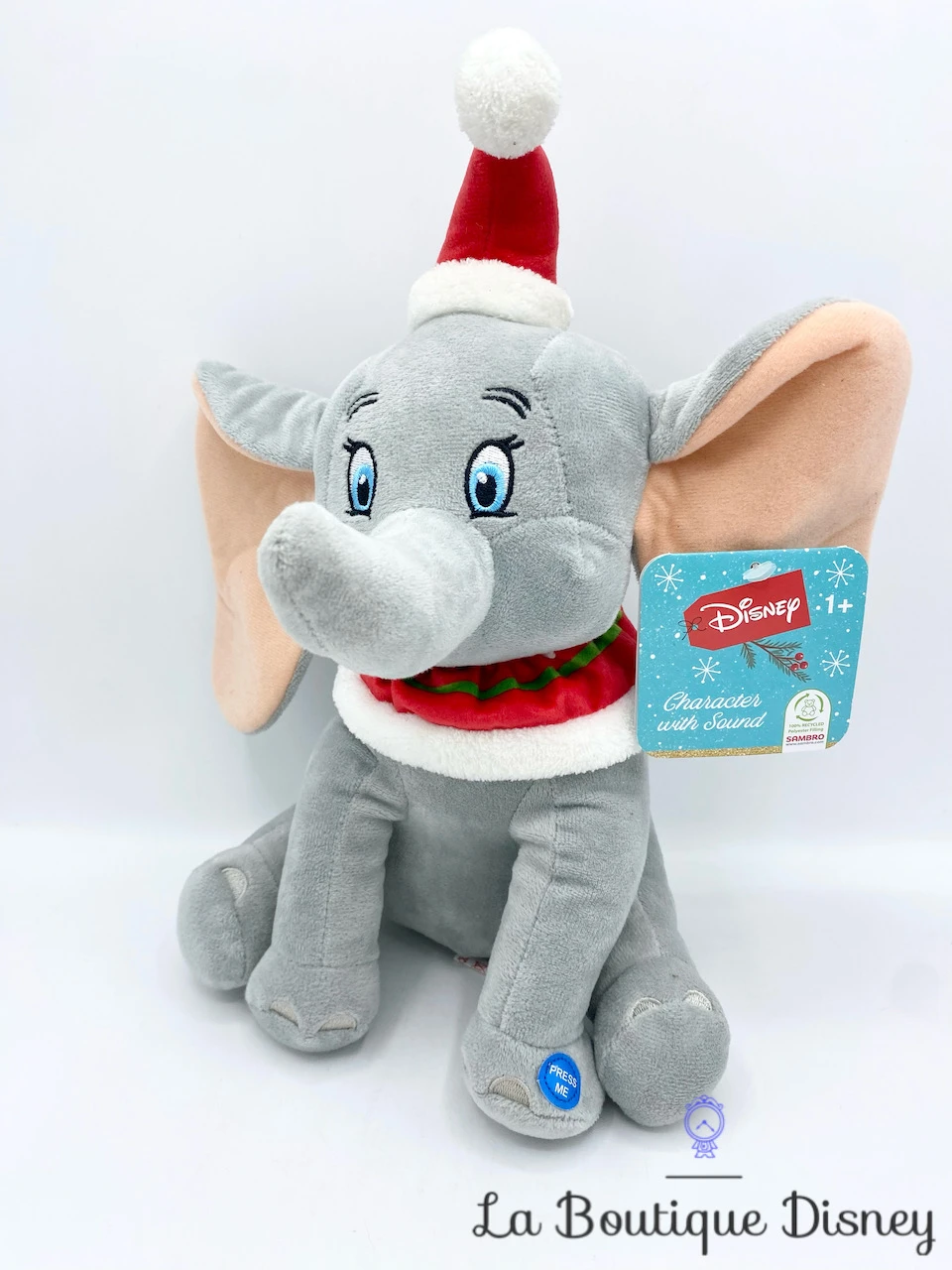 Peluche Musicale Dumbo Noël Disney Sambro éléphant Gris Bonnet Rouge 34 Cm 3 Peluche Musicale Dumbo Noël Disney Sambro éléphant Gris Bonnet Rouge 34 Cm