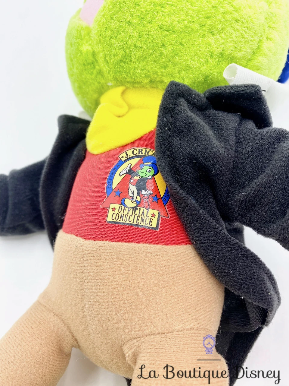 Peluche Jiminy Cricket Pinocchio Disney Mattel 1992 Official Conscience Vert Parapluie 36 Cm 5 Peluche Jiminy Cricket Pinocchio Disney Mattel 1992 Official Conscience Vert Parapluie 36 Cm – Image 3