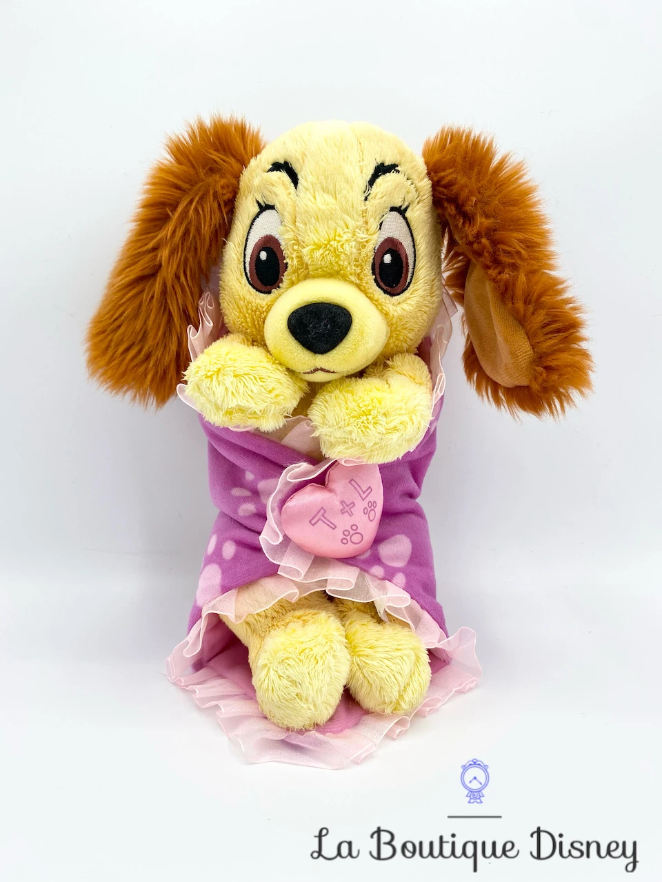 Peluche Lady La Belle Et Le Clochard Disney Babies Disneyland Paris 2019 Couffin Couverture Rose Coeur 3 Peluche Lady La Belle Et Le Clochard Disney Babies Disneyland Paris 2019 Couffin Couverture Rose Coeur