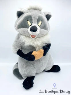 Peluche Meeko Pocahontas Disney Mattel Nestlé Raton Laveur Gris Vintage 45 Cm