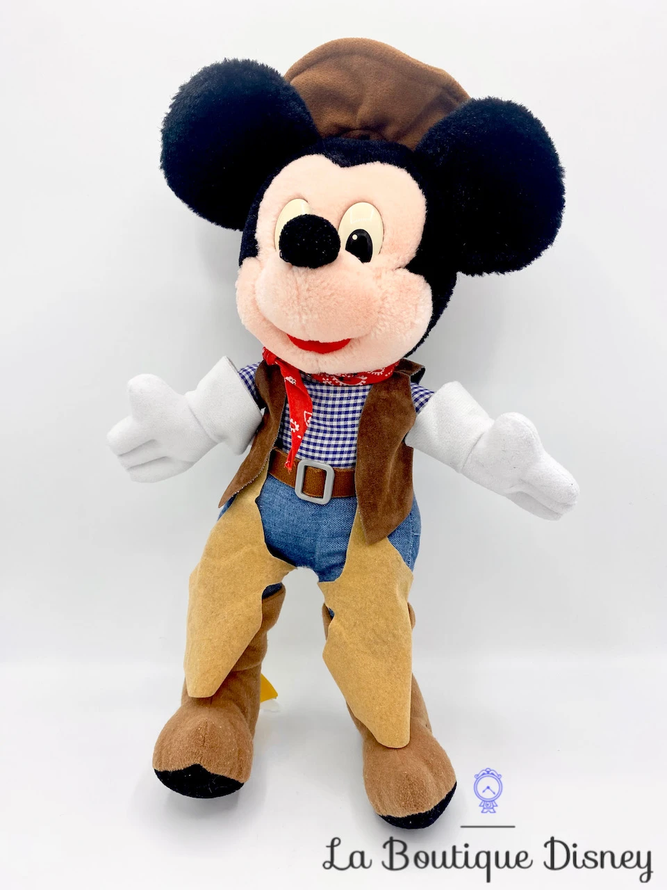 Peluche Mickey Mouse Cow Boy Euro Disney Disneyland Aventurier Western Vintage 38 Cm 3 Peluche Mickey Mouse Cow Boy Euro Disney Disneyland Aventurier Western Vintage 38 Cm