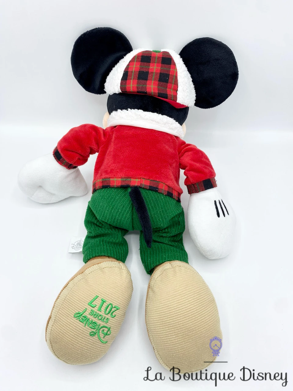 Peluche Mickey Mouse Noël Disney Store 2017 Rouge Vert Bonnet 44 Cm 6 Peluche Mickey Mouse Noël Disney Store 2017 Rouge Vert Bonnet 44 Cm – Image 4