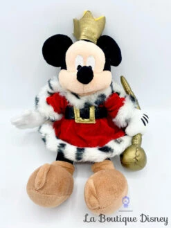 Peluche Mickey Mouse Roi Disneyland Paris Disney Rouge Manteau Couronne Sceptre 30 Cm