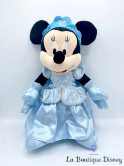 Peluche Minnie Cendrillon Disneyland Paris Disney Princesse Robe Bleu 40 Cm