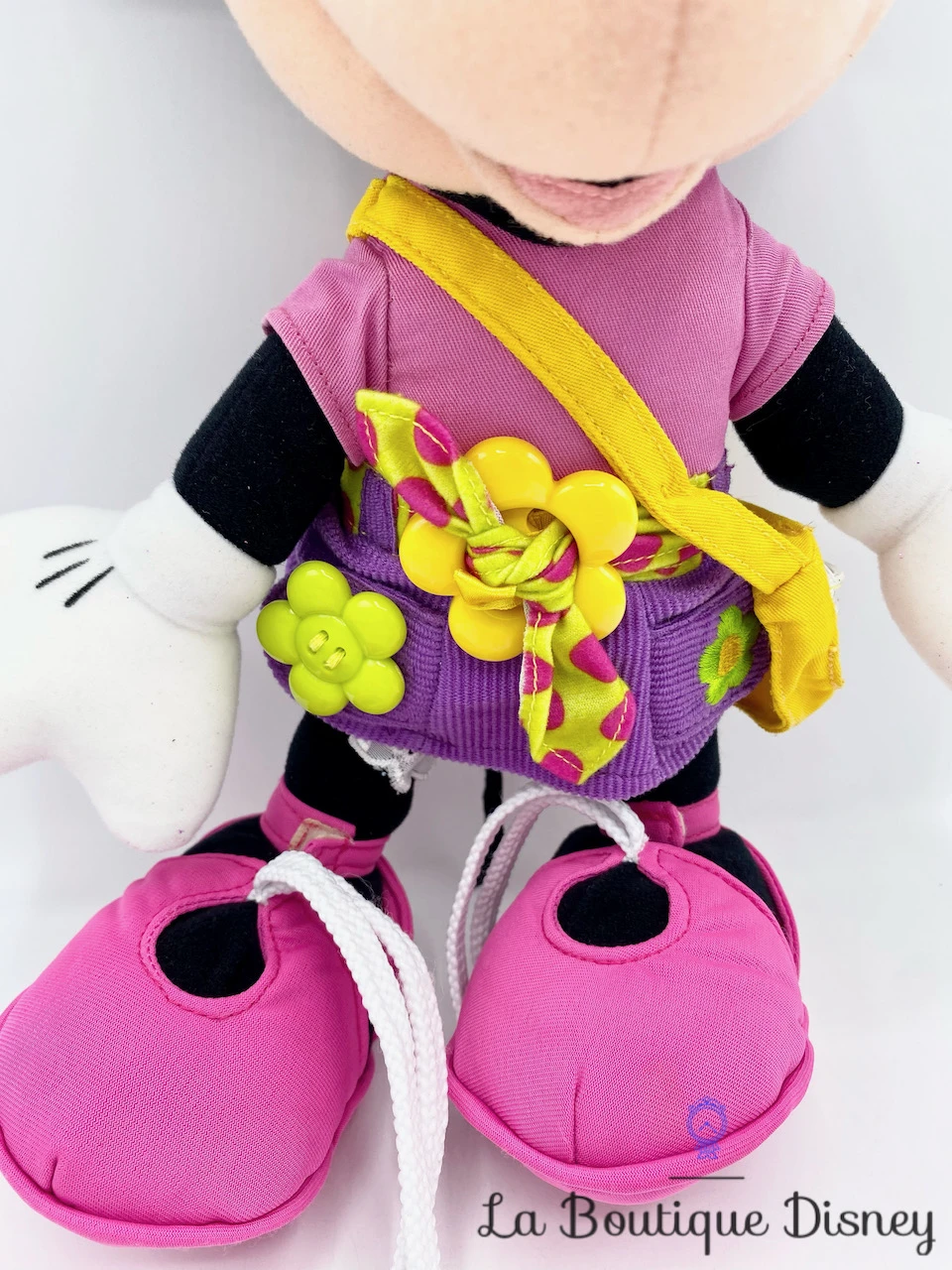 Peluche Minnie Mouse Disney Mattel Vintage Fleurs Rose Violet 35 Cm 5 Peluche Minnie Mouse Disney Mattel Vintage Fleurs Rose Violet 35 Cm – Image 3