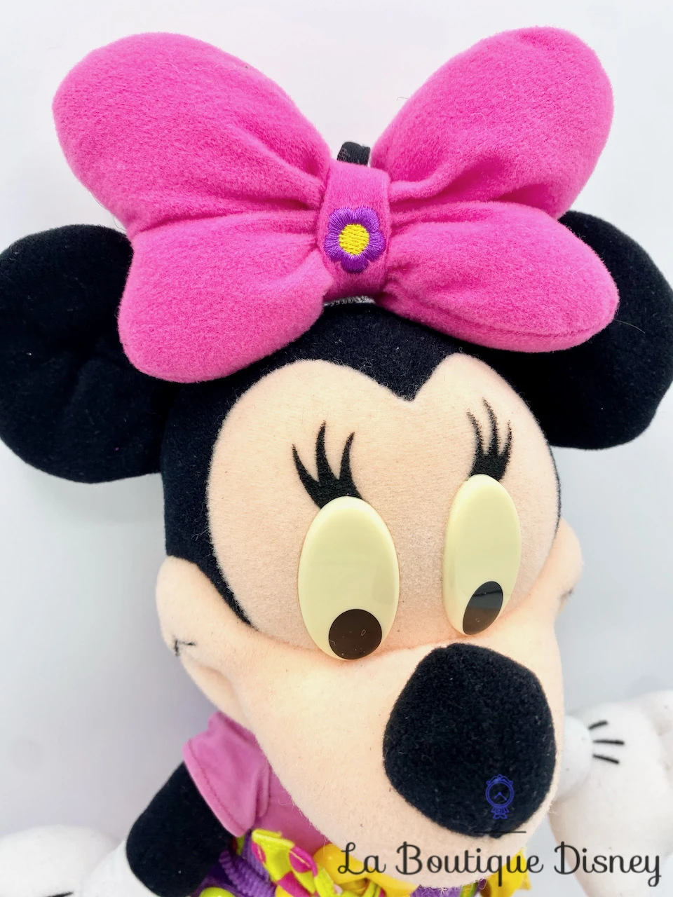 Peluche Minnie Mouse Disney Mattel Vintage Fleurs Rose Violet 35 Cm 4 Peluche Minnie Mouse Disney Mattel Vintage Fleurs Rose Violet 35 Cm – Image 2