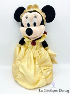 Peluche Minnie Princesse Belle Disneyland Paris Disney La Belle Et La Bête Robe Jaune 40 Cm