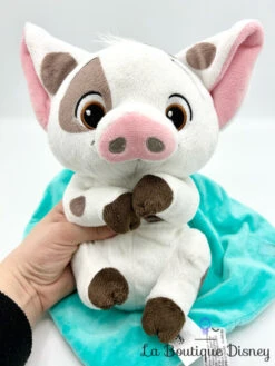 Peluche Pua Cochon Vaiana Disney Babies Disneyland Paris 2020 Couffin Couverture Bleu Fleur -Meilleur Jouets Magasin peluche pua cochon vaiana disney babies disneyland couverture couffin 4