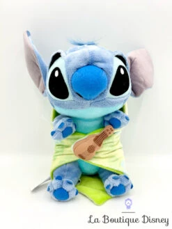 Peluche Stitch Disney Babies Disneyland Paris 2021 Monstre Bleu Couffin Couverture Guitare