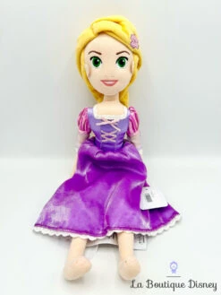Poupée Chiffon Raiponce Disney Store 2019 Peluche Princesse Robe Violette 48 Cm